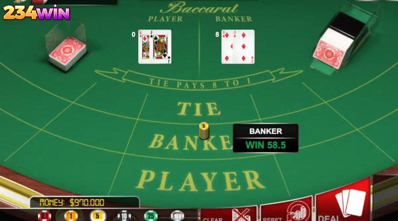 SOME THINGS ABOUT PLAYING BACCARAT ONLINE AT 234WIN